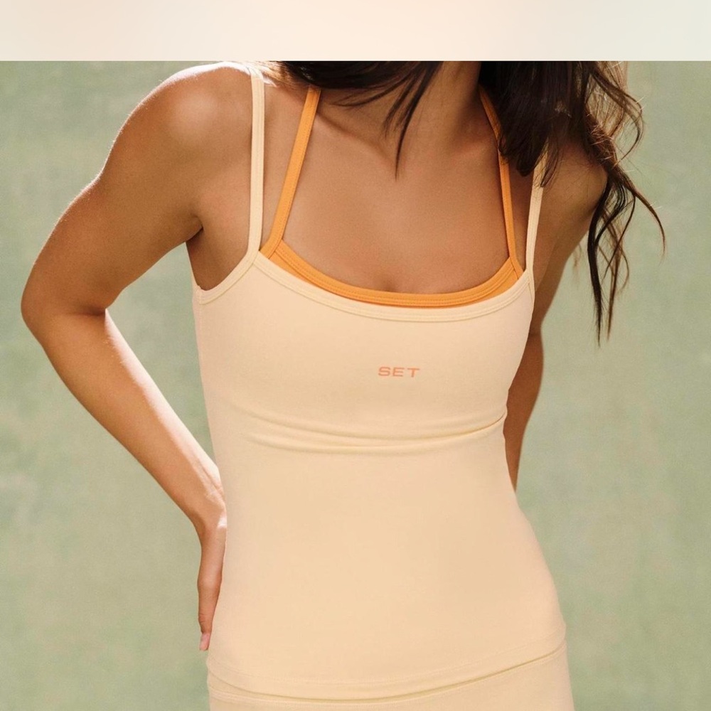 SET Peach & Orange Double-Strap Tank